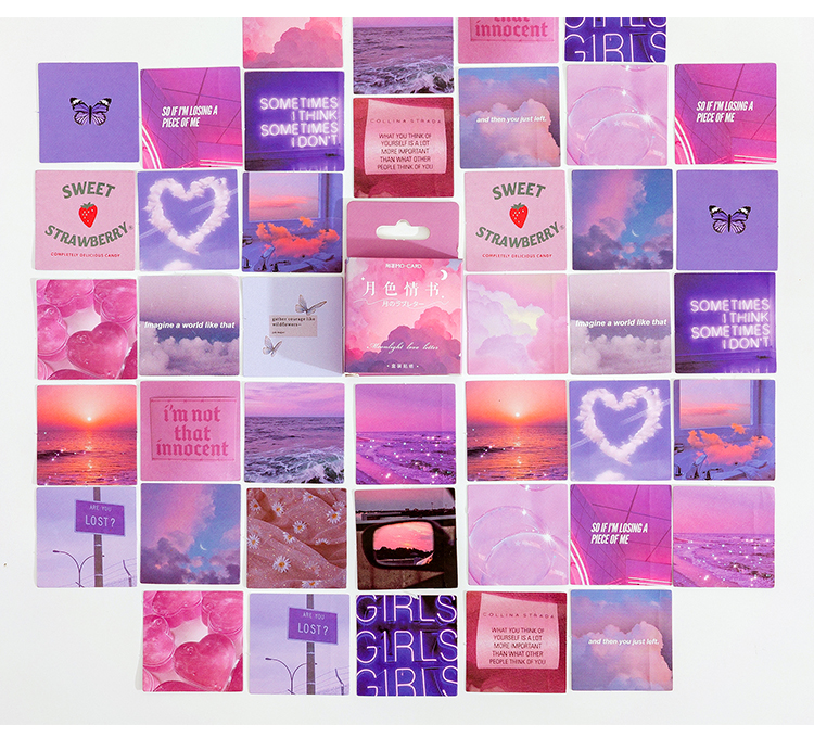 46pcs Romantic Star Stickers Cartoon Painting Decoration Scrapbooking School Supplies Flakes