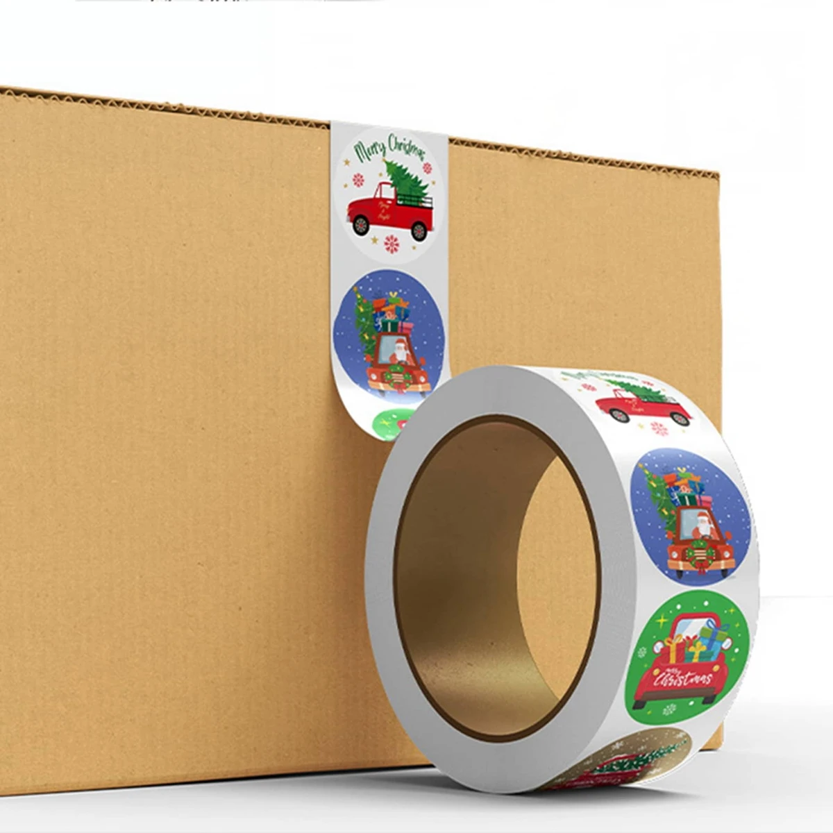 500pcs Merry Christmas Stickers 1 inch Round Christmas Tags Stickers for Kids Gift Baking Package Envelope Stationery Decor