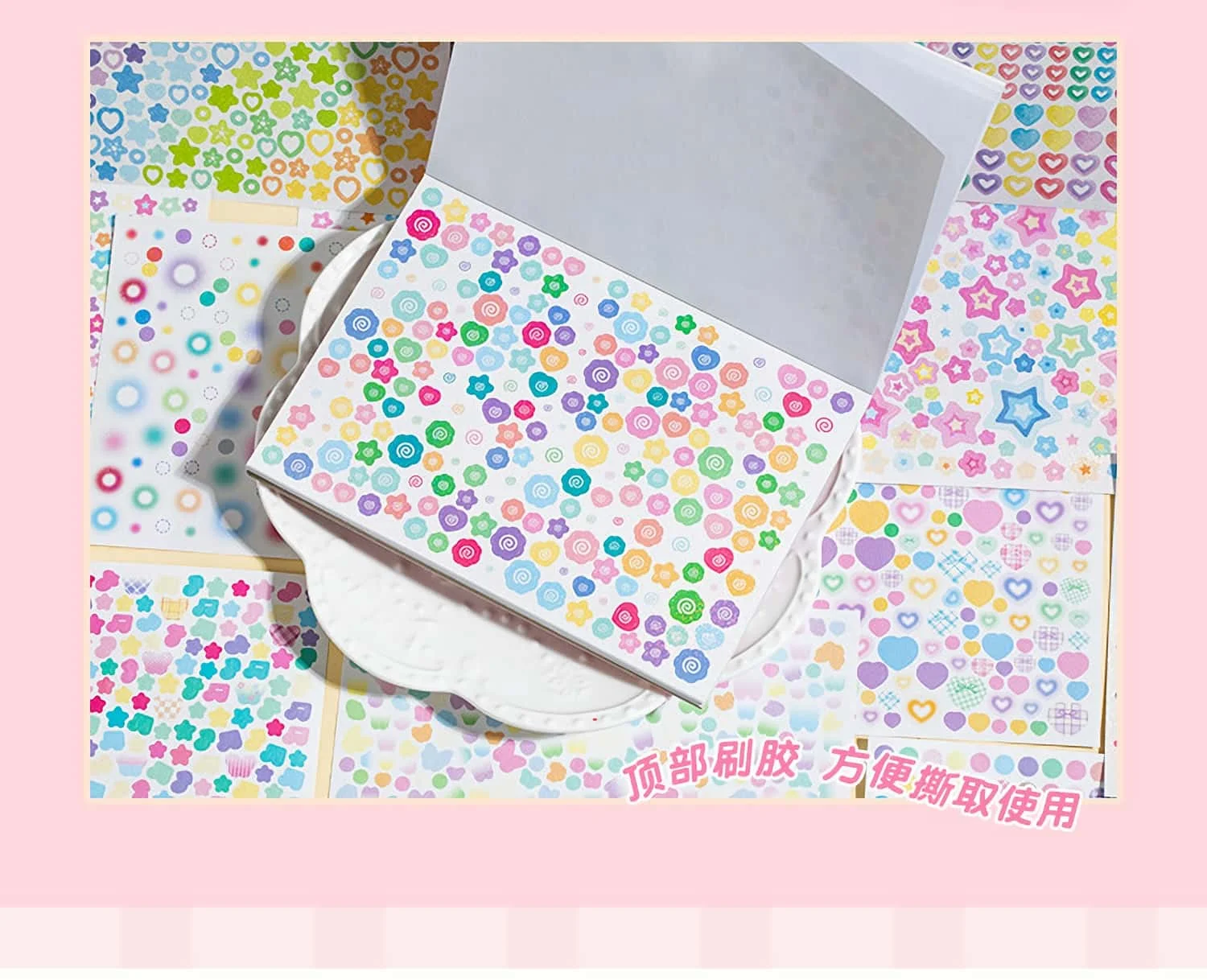 Utalo Huge 6000+ Sticker Set! Glitter, Fashion & Cute, Holo Accents for K-Pop, Journaling, Laptop. 20 Sheets 12x17cm