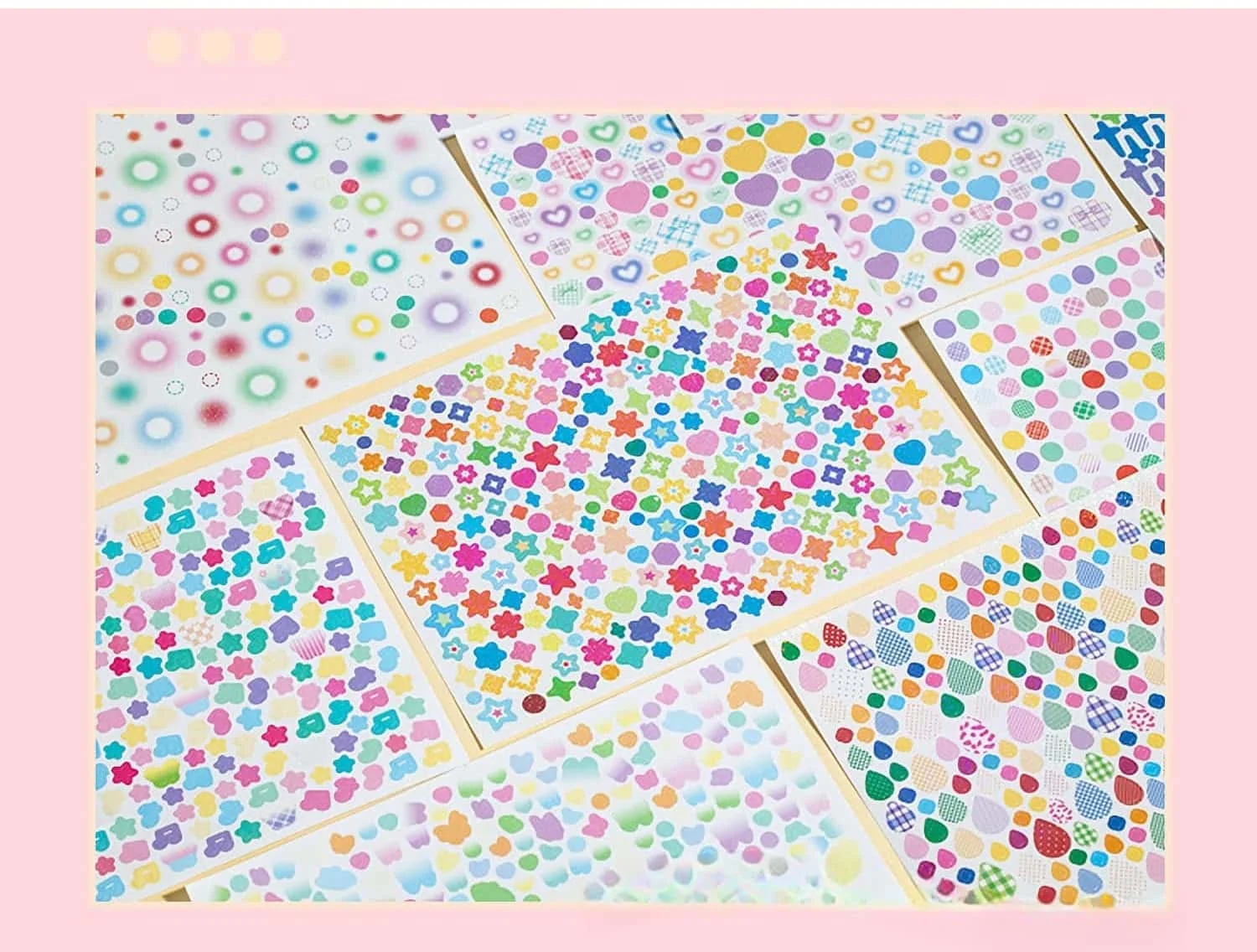 Utalo Huge 6000+ Sticker Set! Glitter, Fashion & Cute, Holo Accents for K-Pop, Journaling, Laptop. 20 Sheets 12x17cm