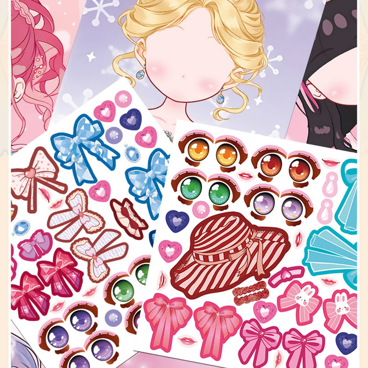 Reusable Sticker Dress-Up Stickers Removable Stickers, Kids Fashion Activities,Puzzle Restickable Book For Ages
