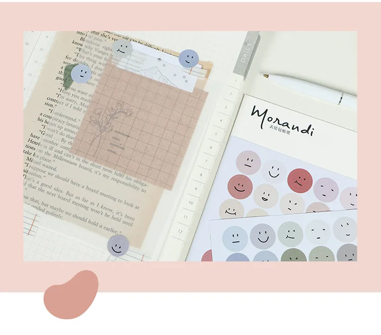 Mohamm Morandi Series Kawaii Cute Sticker Custom Stickers Diary Stationery