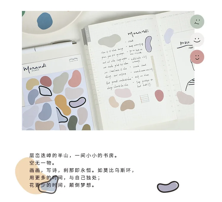 Mohamm Morandi Series Kawaii Cute Sticker Custom Stickers Diary Stationery