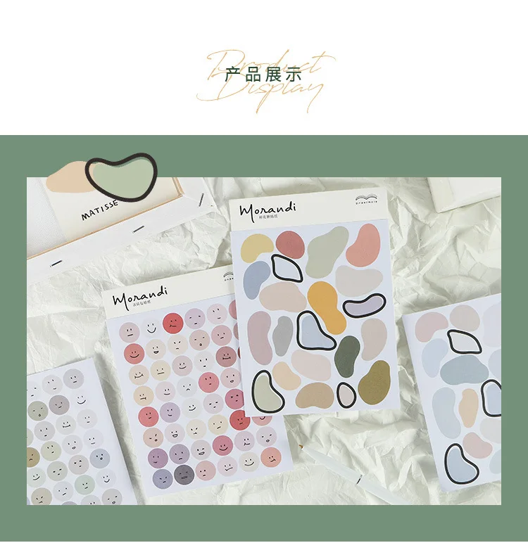 Mohamm Morandi Series Kawaii Cute Sticker Custom Stickers Diary Stationery