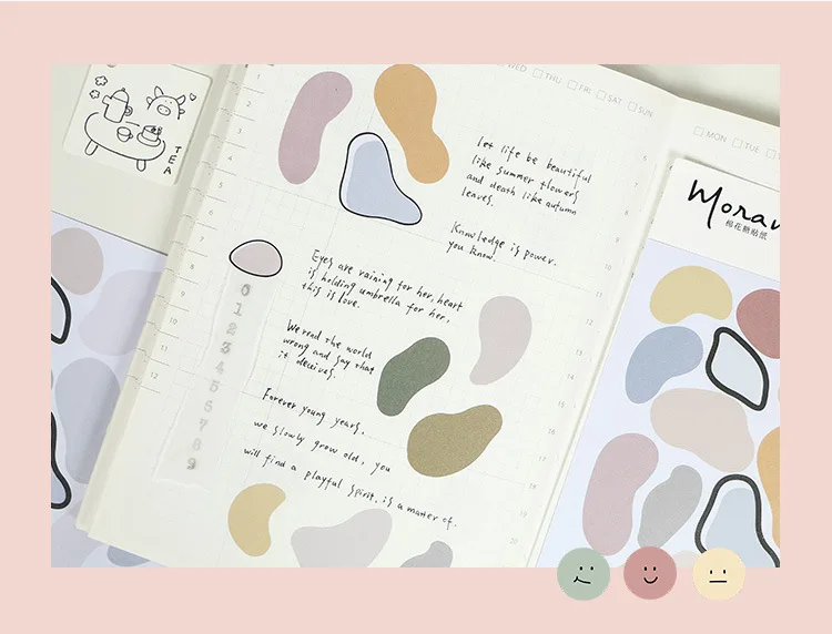 Mohamm Morandi Series Kawaii Cute Sticker Custom Stickers Diary Stationery