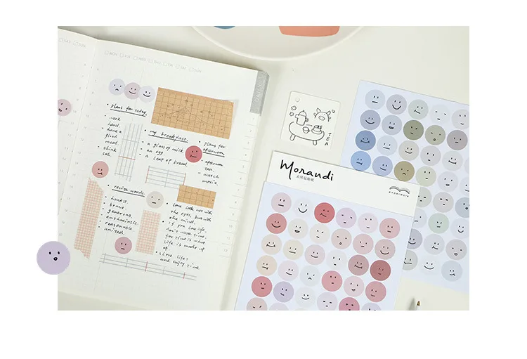 Mohamm Morandi Series Kawaii Cute Sticker Custom Stickers Diary Stationery