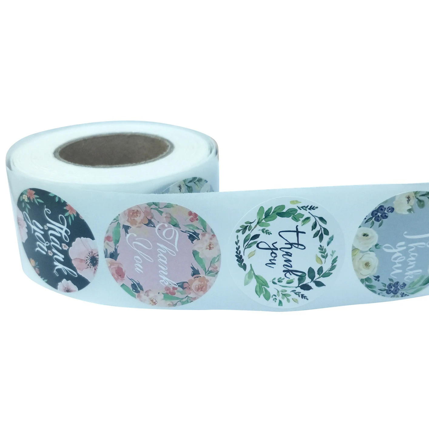 500Pcs/Roll Labels Flower Thank You Stickers Seal Label Handmade Custom Scrapbooking Gift Decoration Stationery Sticker 3.8cm