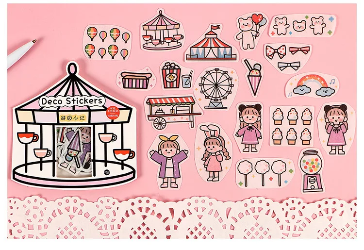 40pcs /1lot Kawaii Stationery Stickers good day series Diary Decorative Mobile Stickers Scrapbooking DIY Craft Stickers