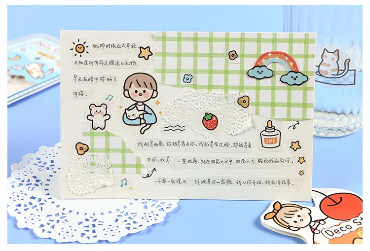 40pcs /1lot Kawaii Stationery Stickers good day series Diary Decorative Mobile Stickers Scrapbooking DIY Craft Stickers