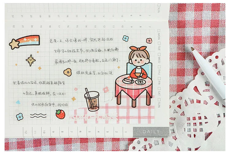 40pcs /1lot Kawaii Stationery Stickers good day series Diary Decorative Mobile Stickers Scrapbooking DIY Craft Stickers