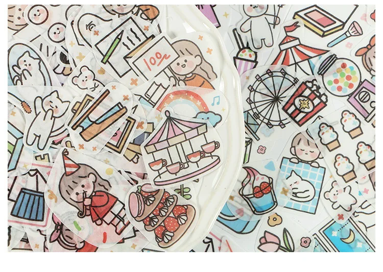 40pcs /1lot Kawaii Stationery Stickers good day series Diary Decorative Mobile Stickers Scrapbooking DIY Craft Stickers