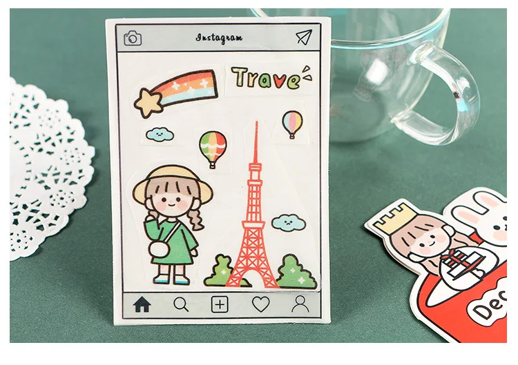 40pcs /1lot Kawaii Stationery Stickers good day series Diary Decorative Mobile Stickers Scrapbooking DIY Craft Stickers