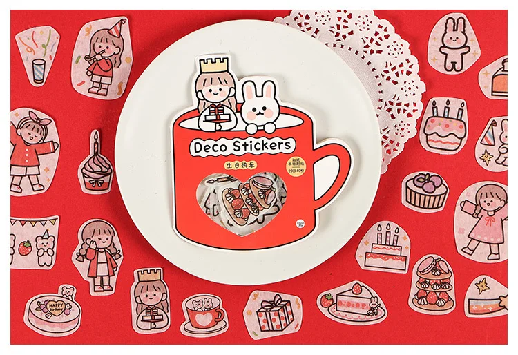 40pcs /1lot Kawaii Stationery Stickers good day series Diary Decorative Mobile Stickers Scrapbooking DIY Craft Stickers