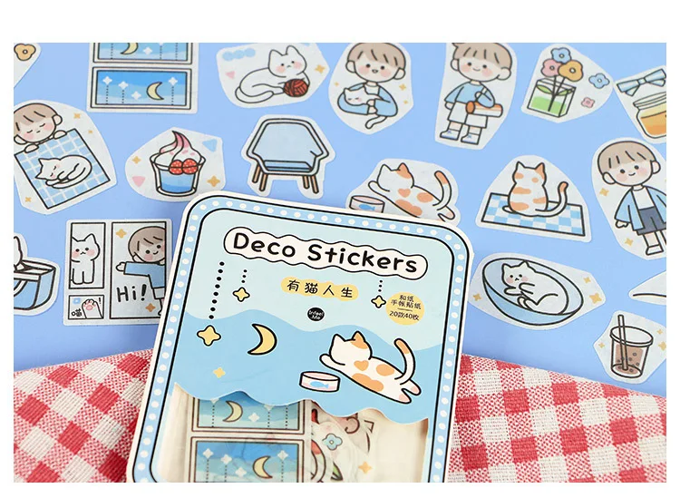 40pcs /1lot Kawaii Stationery Stickers good day series Diary Decorative Mobile Stickers Scrapbooking DIY Craft Stickers