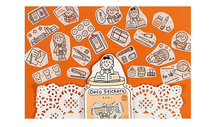 40pcs /1lot Kawaii Stationery Stickers good day series Diary Decorative Mobile Stickers Scrapbooking DIY Craft Stickers