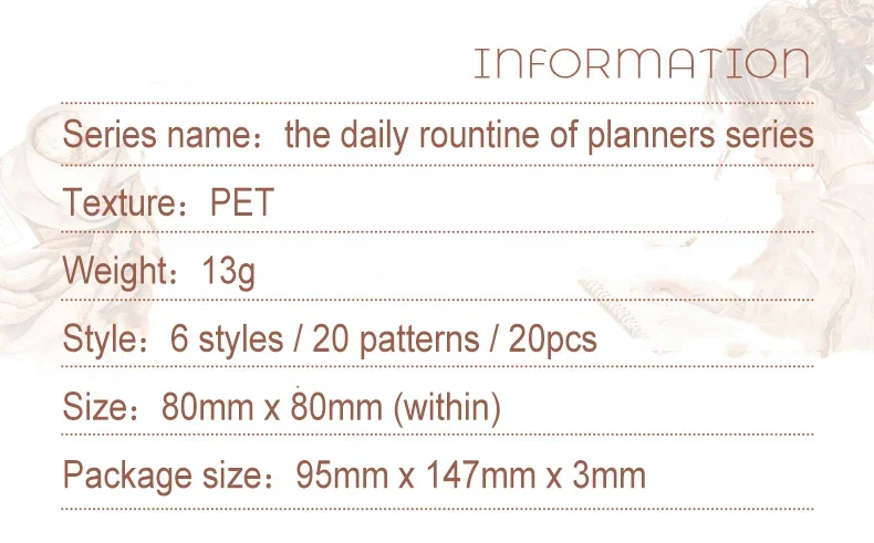 JIANWU Planner's Daily Series Vintage Character Landscaping Material Collage PET Sticker Creative DIY Journal Stationery