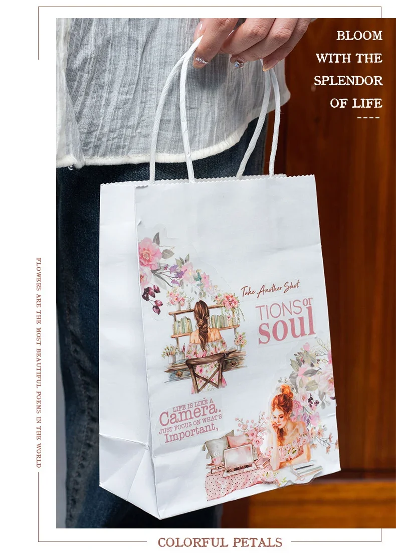 JIANWU Planner's Daily Series Vintage Character Landscaping Material Collage PET Sticker Creative DIY Journal Stationery