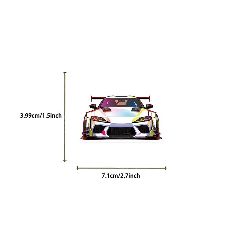 10/30/50PCS Fresh Racing PVC Sticker Aesthetic Colorful Decoration Scrapbooking DIY Korean Stationery School Supplies