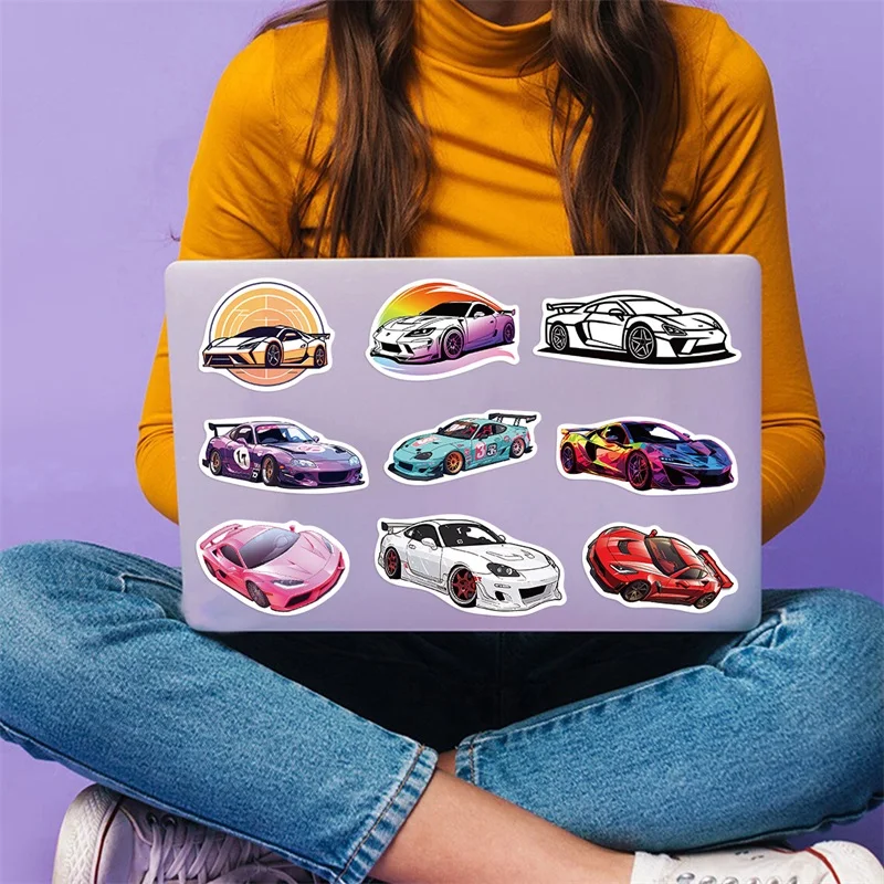 10/30/50PCS Fresh Racing PVC Sticker Aesthetic Colorful Decoration Scrapbooking DIY Korean Stationery School Supplies