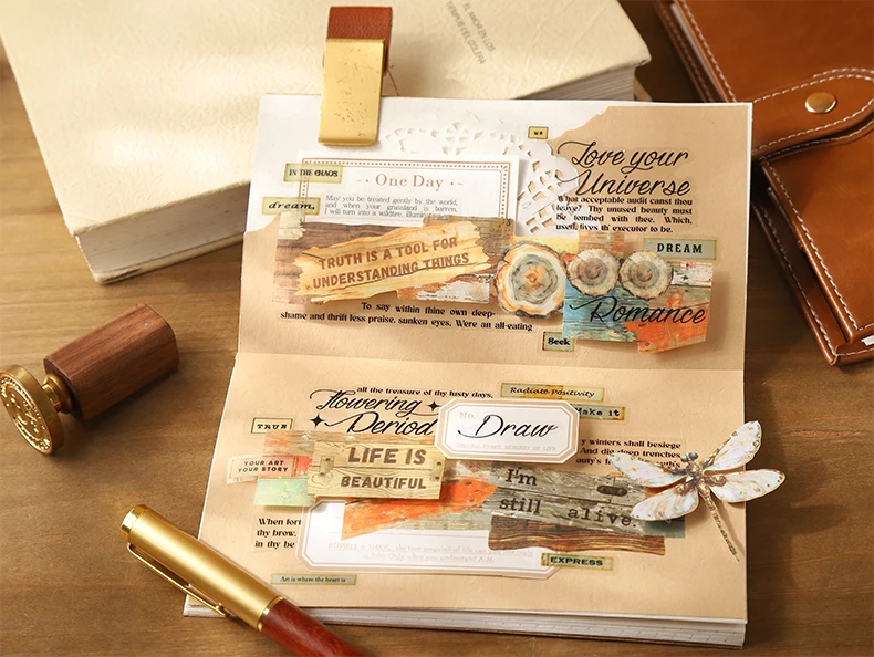 Journal GO 3.5cmx2m Retro Film Washi Tape, Die-cut Vintage Paper Decals for Journaling, Scrapbooking, Planners & DIY Crafts
