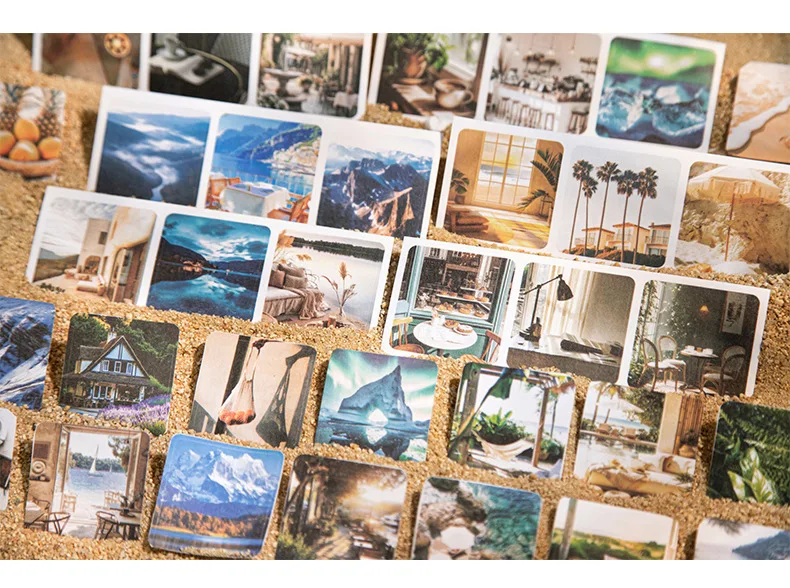 30pcs/1lot kawaii Stationery Sticker Daily healing scenery junk journal Decorative Scrapbooking DIY Craft Sticker