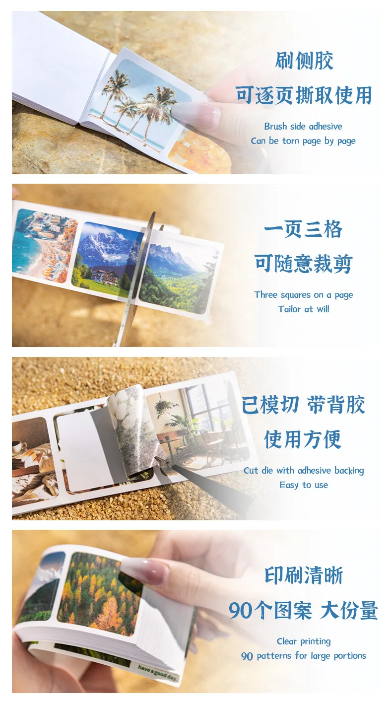 30pcs/1lot kawaii Stationery Sticker Daily healing scenery junk journal Decorative Scrapbooking DIY Craft Sticker