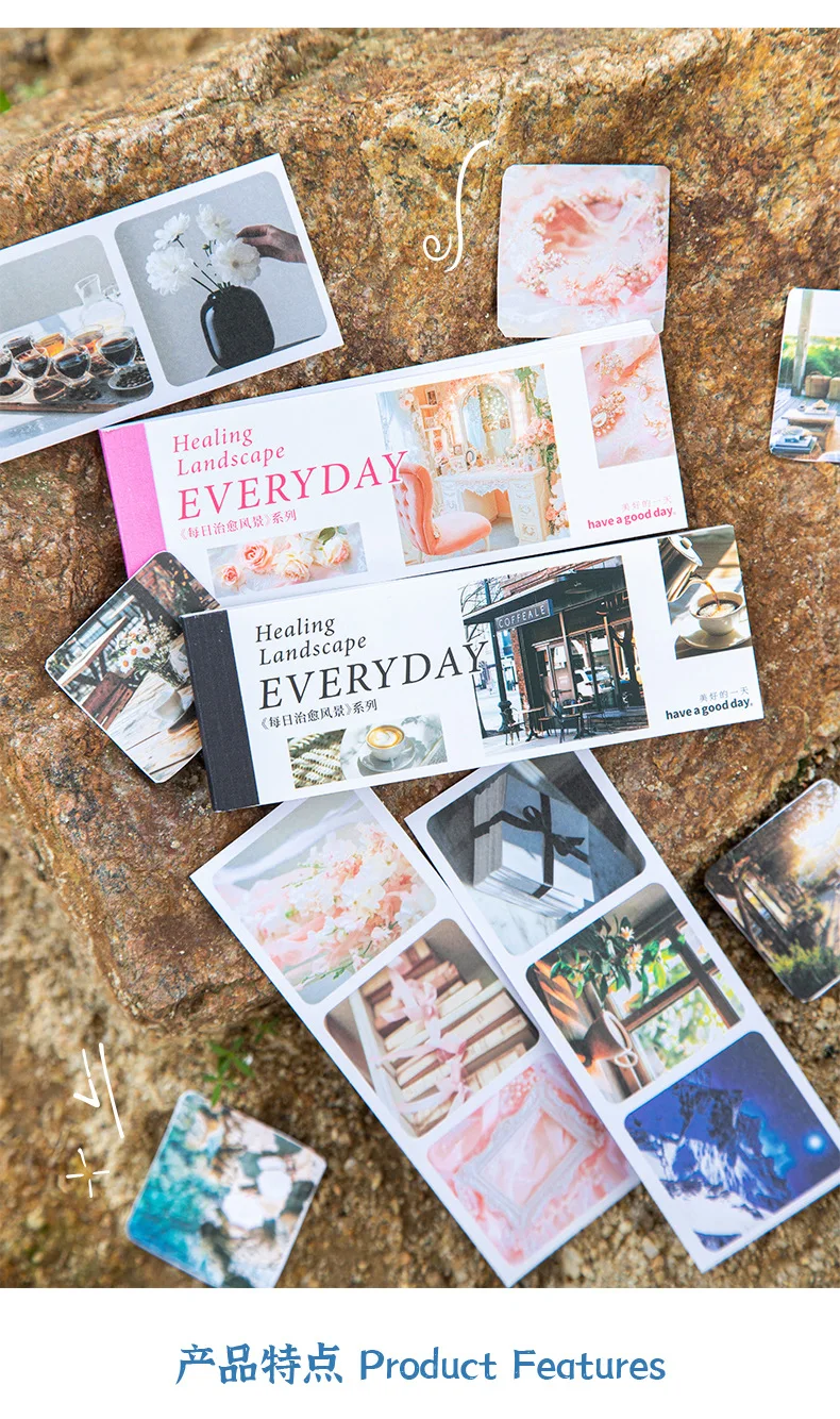 30pcs/1lot kawaii Stationery Sticker Daily healing scenery junk journal Decorative Scrapbooking DIY Craft Sticker