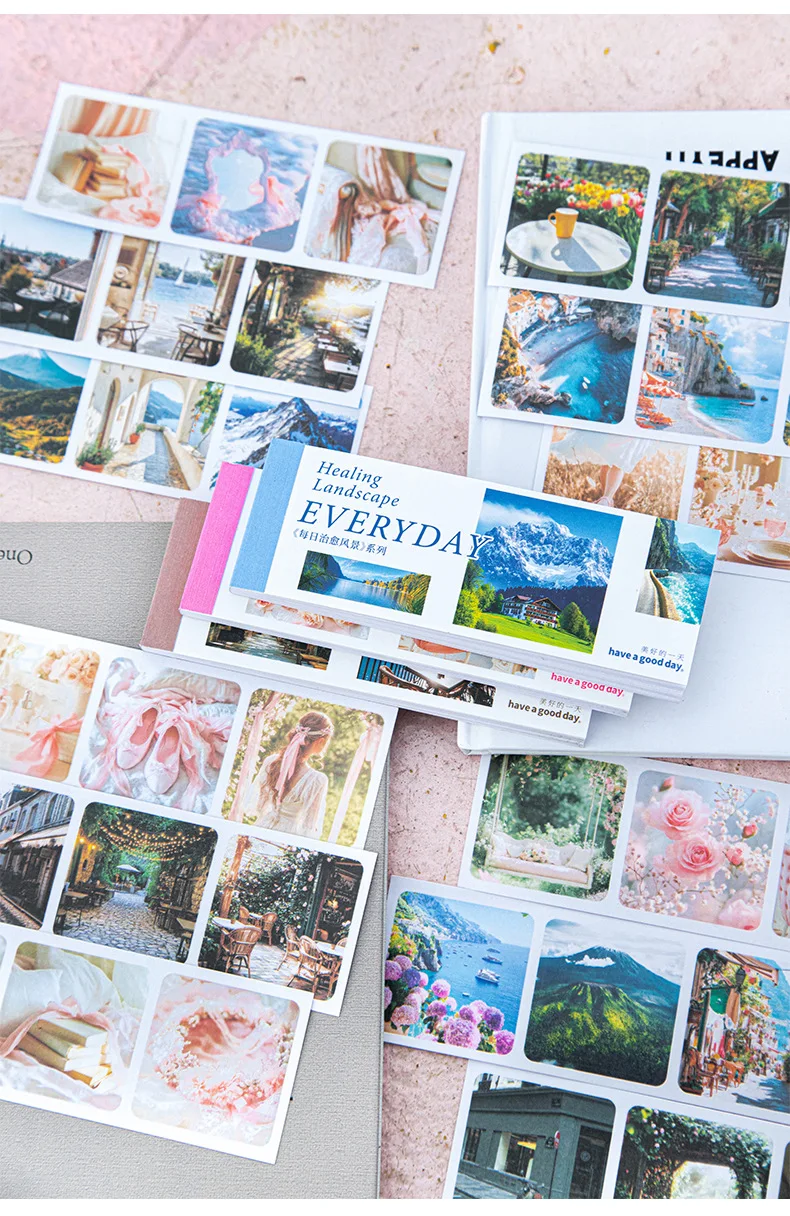 30pcs/1lot kawaii Stationery Sticker Daily healing scenery junk journal Decorative Scrapbooking DIY Craft Sticker