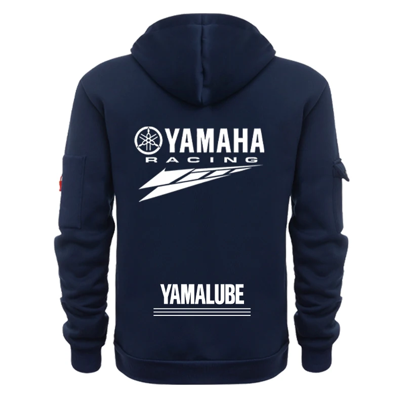 Yamaha Spring/Autumn Men's Hooded Sweater with Zipper and Multiple Pockets Crewneck Shirt Men's Outdoor Sports Leisure Hoodie