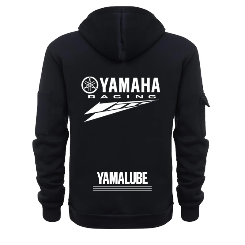 Yamaha Spring/Autumn Men's Hooded Sweater with Zipper and Multiple Pockets Crewneck Shirt Men's Outdoor Sports Leisure Hoodie