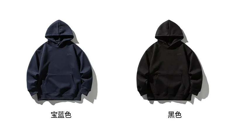 DUKEEN 420G Heavyweight Men's Hooded Sweatshirt Autumn and Winter Casual Trend Embroidered Loose Fit Pullover Men's Clothing