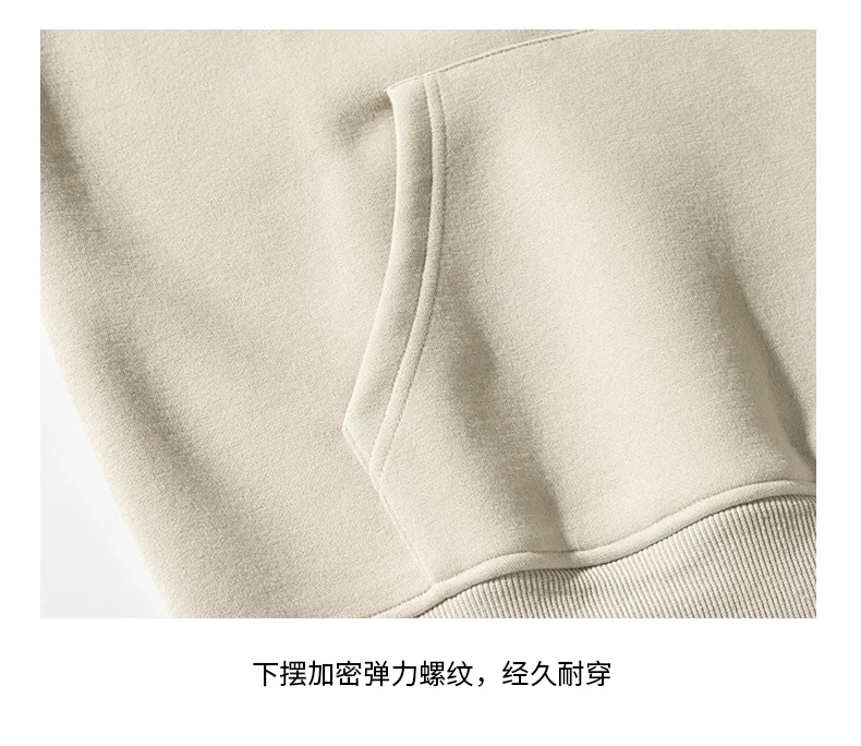 DUKEEN 420G Heavyweight Men's Hooded Sweatshirt Autumn and Winter Casual Trend Embroidered Loose Fit Pullover Men's Clothing