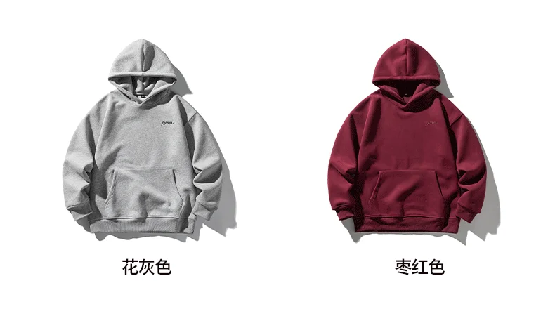 DUKEEN 420G Heavyweight Men's Hooded Sweatshirt Autumn and Winter Casual Trend Embroidered Loose Fit Pullover Men's Clothing