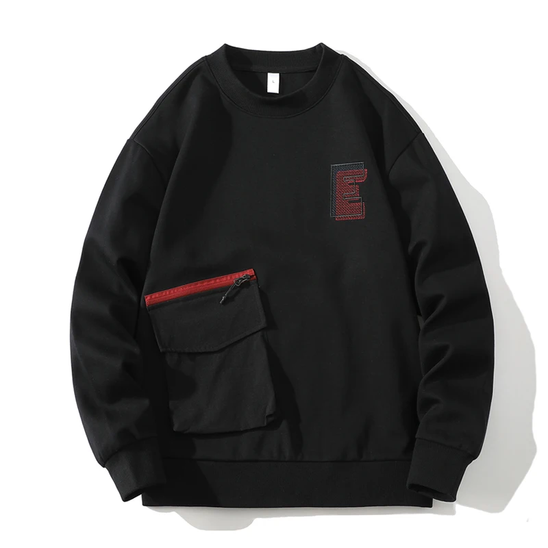 Autumn Spring 2024 Hoodies Sweatshirt For Men's Grey Blue Hip Hop Punk Pullover Streetwear Casual Fashion Clothes OverSize 5XL