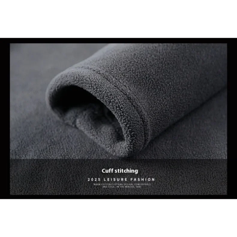 CHUJIE Men's Autumn Winter Thick Warm Polar Fleece Sweatshirt Stand up Collar Half Zip Casual Base Layer Long Sleeve Fleece Top