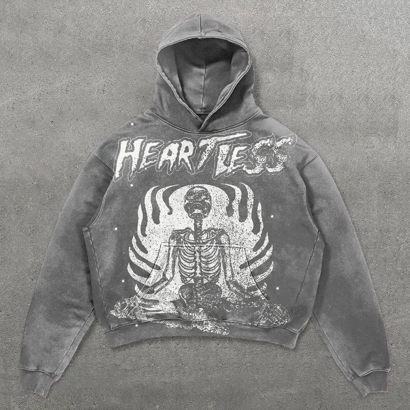 Harajuku New Grunge Oversized Sweatshirt Hoodie Skull Printing Hoodies Women Goth Y2K tops 2023 New Streetwear gothic Clothes