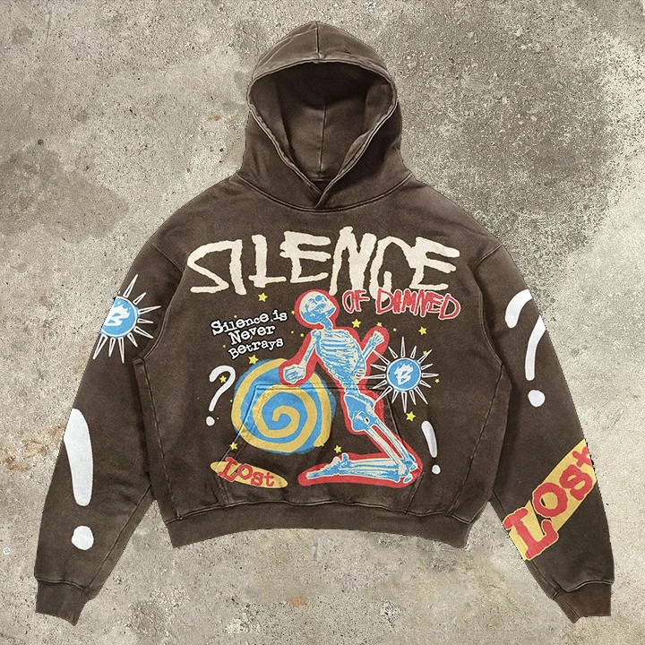 Harajuku New Grunge Oversized Sweatshirt Hoodie Skull Printing Hoodies Women Goth Y2K tops 2023 New Streetwear gothic Clothes