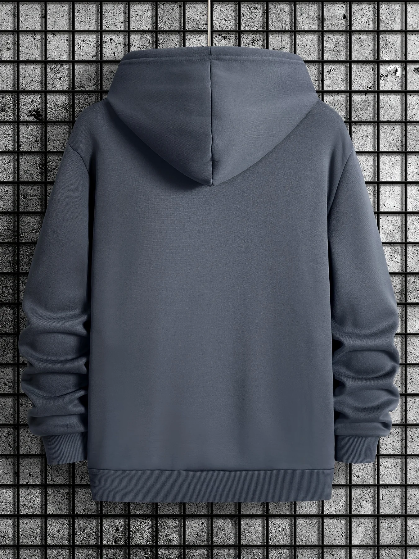 Men's Autumn/Winter Casual Fashion Loose Hoodie Swiss Mountain Pattern Printed Long Sleeve Warm Hoodie