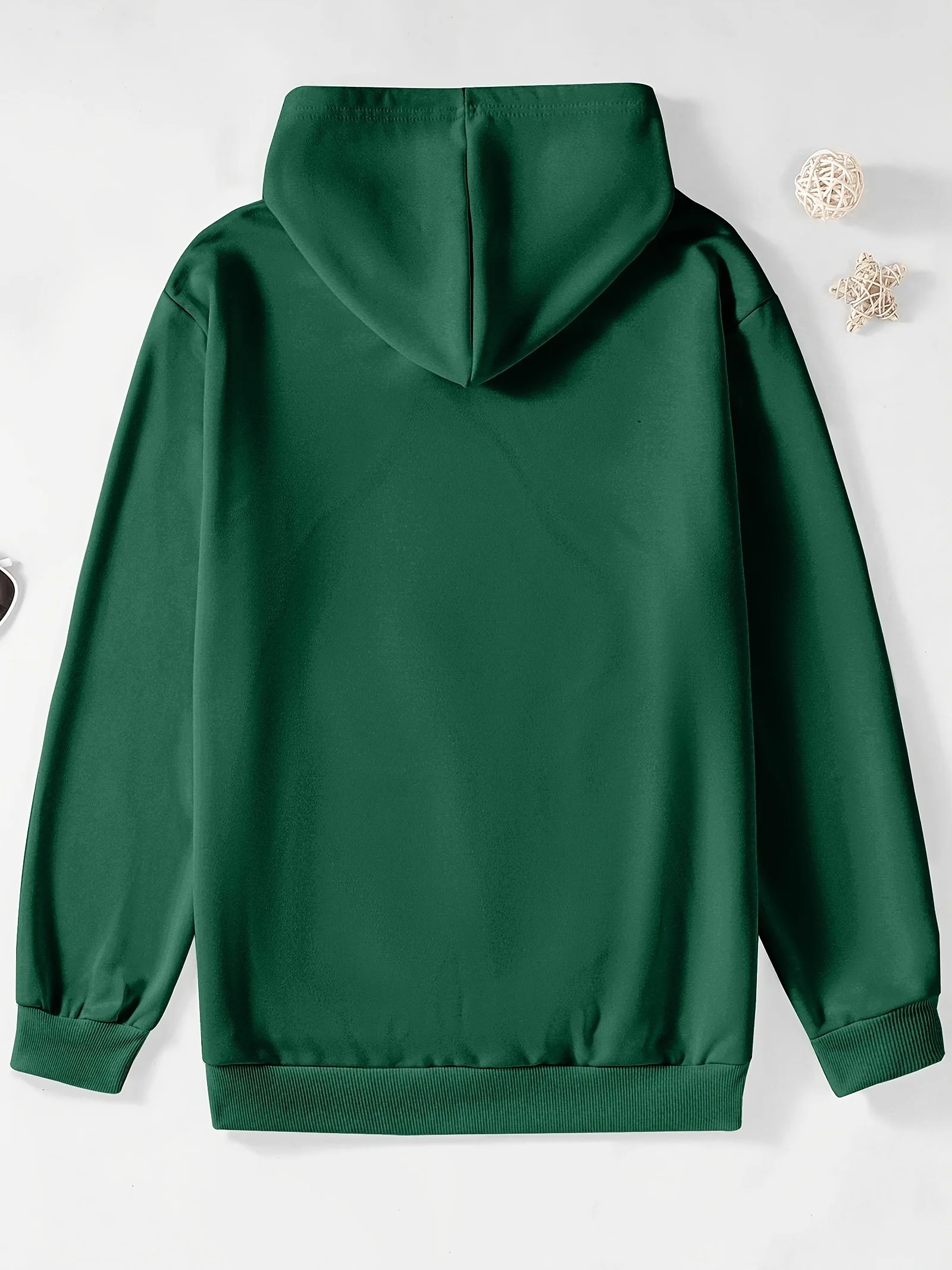 Men's Autumn/Winter Casual Fashion Loose Hoodie Swiss Mountain Pattern Printed Long Sleeve Warm Hoodie