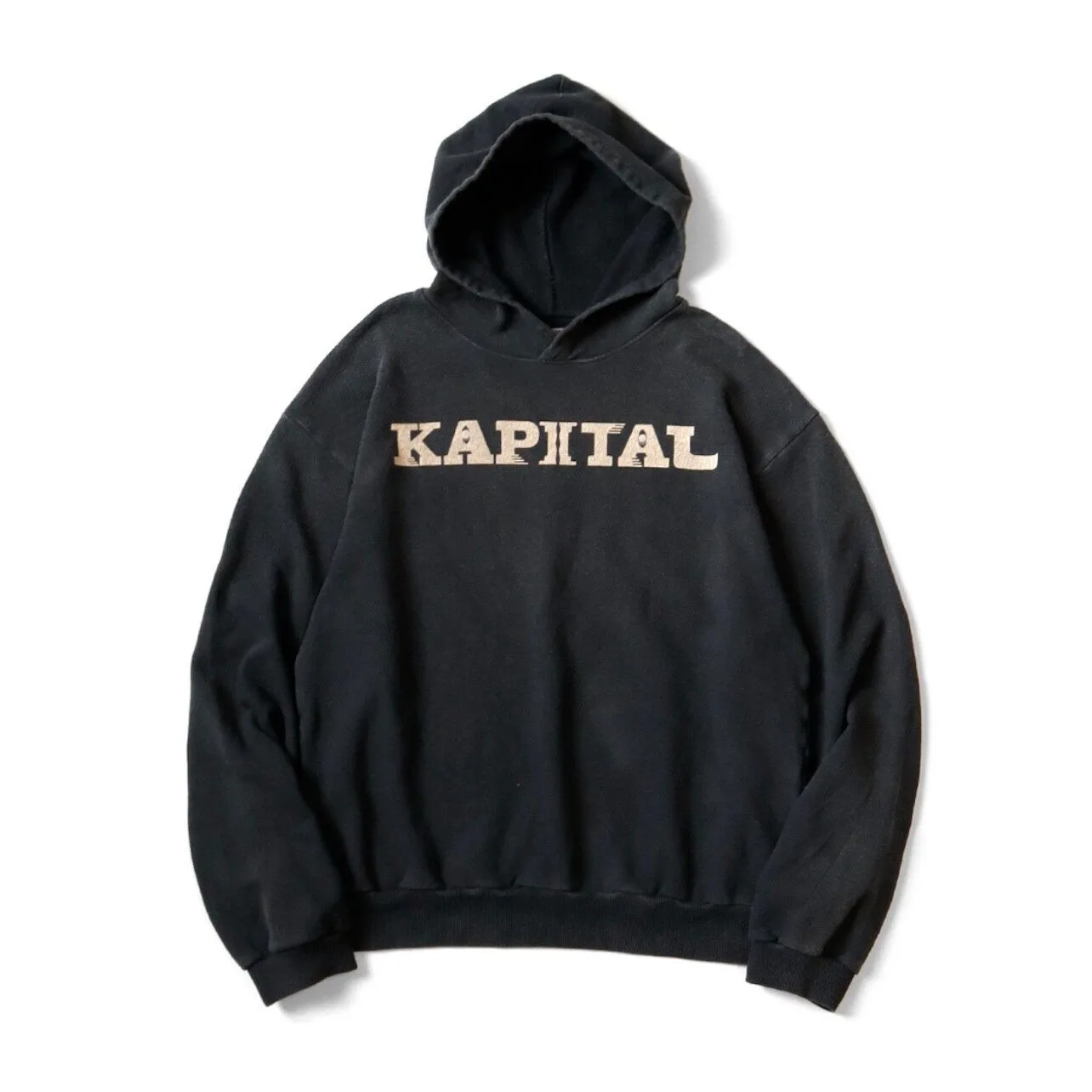 Japan 24AW KAPITAL Hirata Kazuhiro Japanese Casual Cotton Oversized Hoodies Warm Letter Printed Hooded Sweatshirt for Men