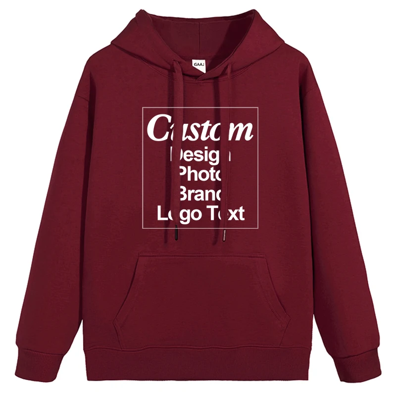 Custom Hoodie Sweatshirt 56% Cotton Blend 400gsm Heavyweight Thick Warm Fleece Winter Print Logo Text Photo Design Men Women