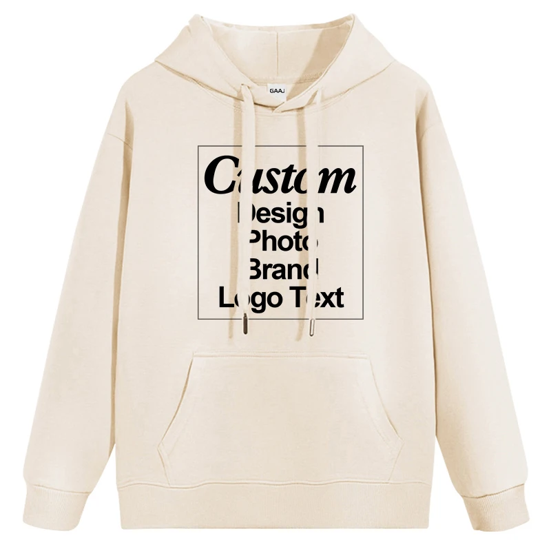 Custom Hoodie Sweatshirt 56% Cotton Blend 400gsm Heavyweight Thick Warm Fleece Winter Print Logo Text Photo Design Men Women