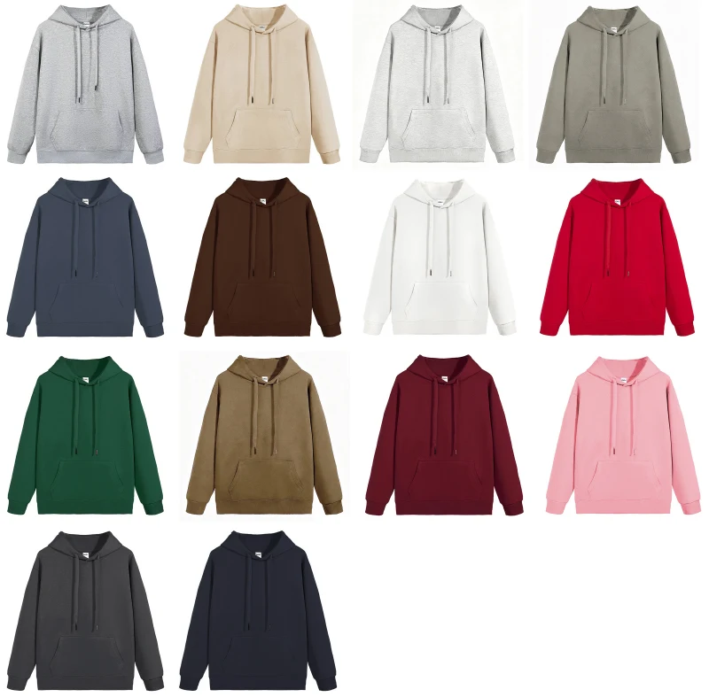 Custom Hoodie Sweatshirt 56% Cotton Blend 400gsm Heavyweight Thick Warm Fleece Winter Print Logo Text Photo Design Men Women