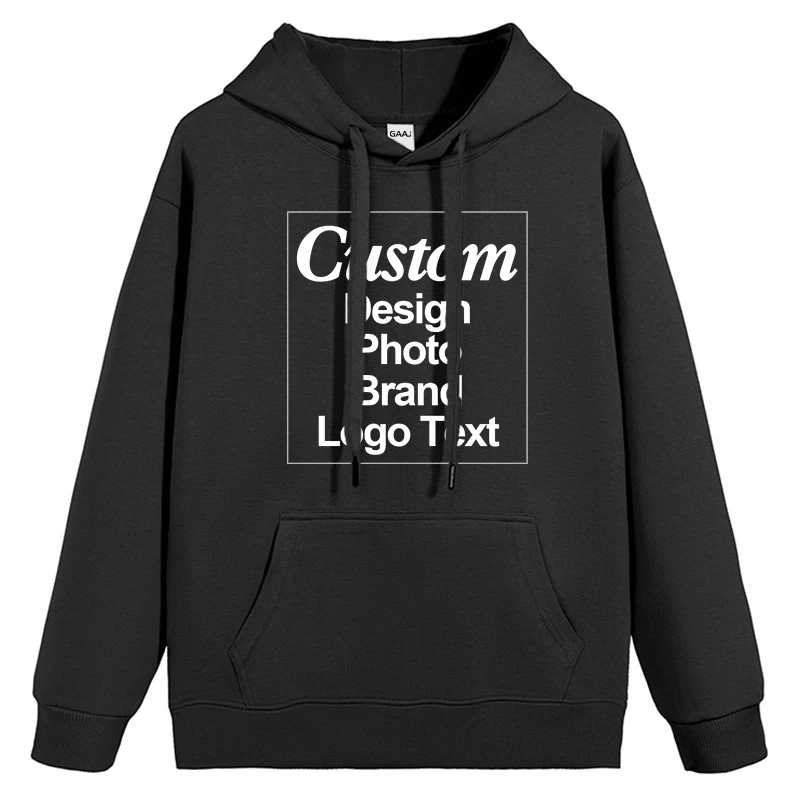 Custom Hoodie Sweatshirt 56% Cotton Blend 400gsm Heavyweight Thick Warm Fleece Winter Print Logo Text Photo Design Men Women
