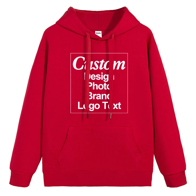 Custom Hoodie Sweatshirt 56% Cotton Blend 400gsm Heavyweight Thick Warm Fleece Winter Print Logo Text Photo Design Men Women