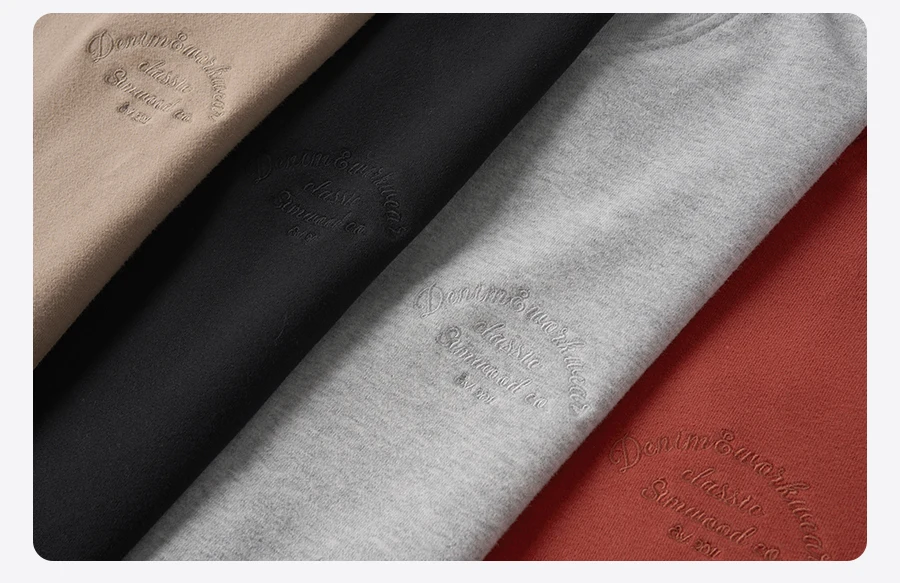 SIMWOOD Autumn Winter Ultra-Soft Men's Hoodie Heavyweight 400gsm Brushed Interior Carbon Peached Pullover with Letter Embroidery
