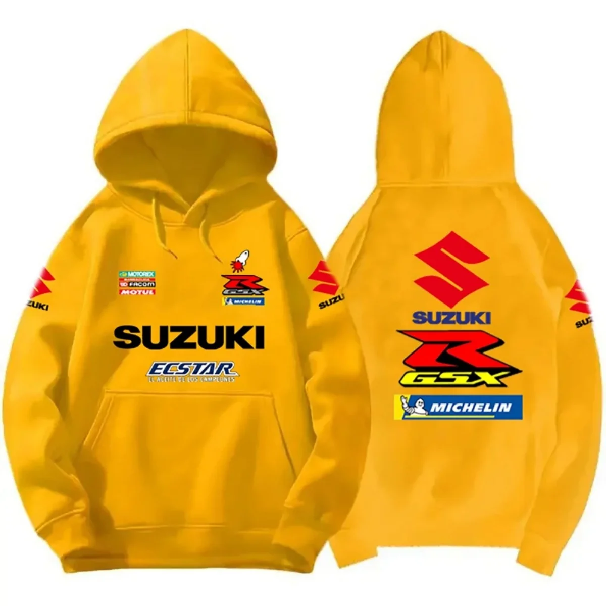 Men's 2026 Suzuki Long-Sleeved Hooded Sweatshirt Fashionable Street Print Off-Road Motorcycle Riding Racing Outdoor Sports