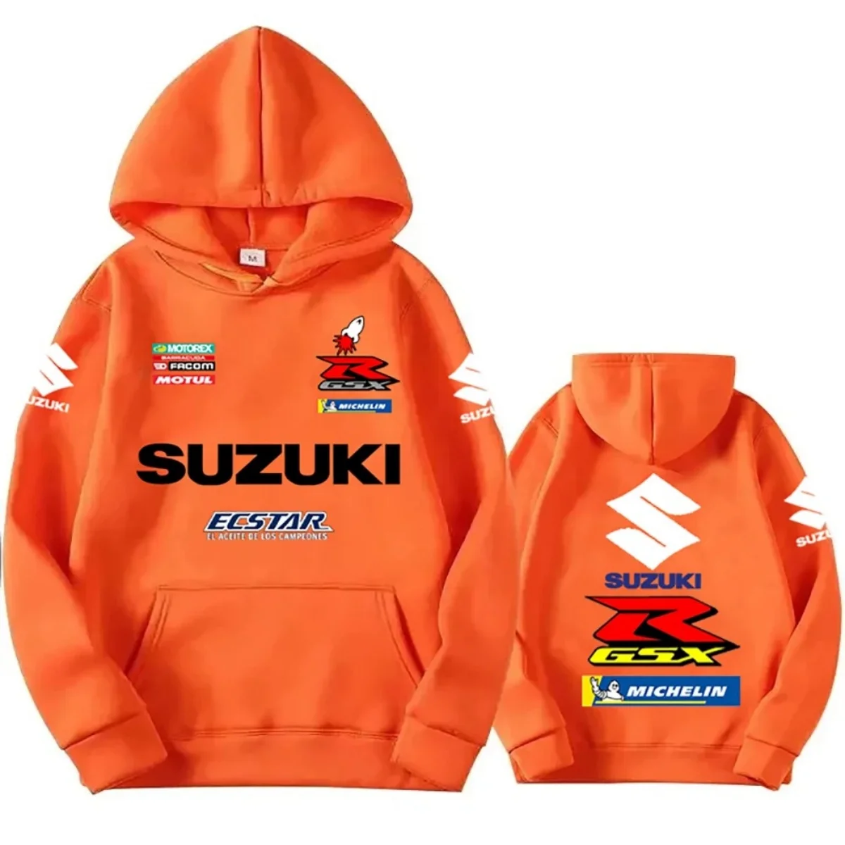 Men's 2026 Suzuki Long-Sleeved Hooded Sweatshirt Fashionable Street Print Off-Road Motorcycle Riding Racing Outdoor Sports