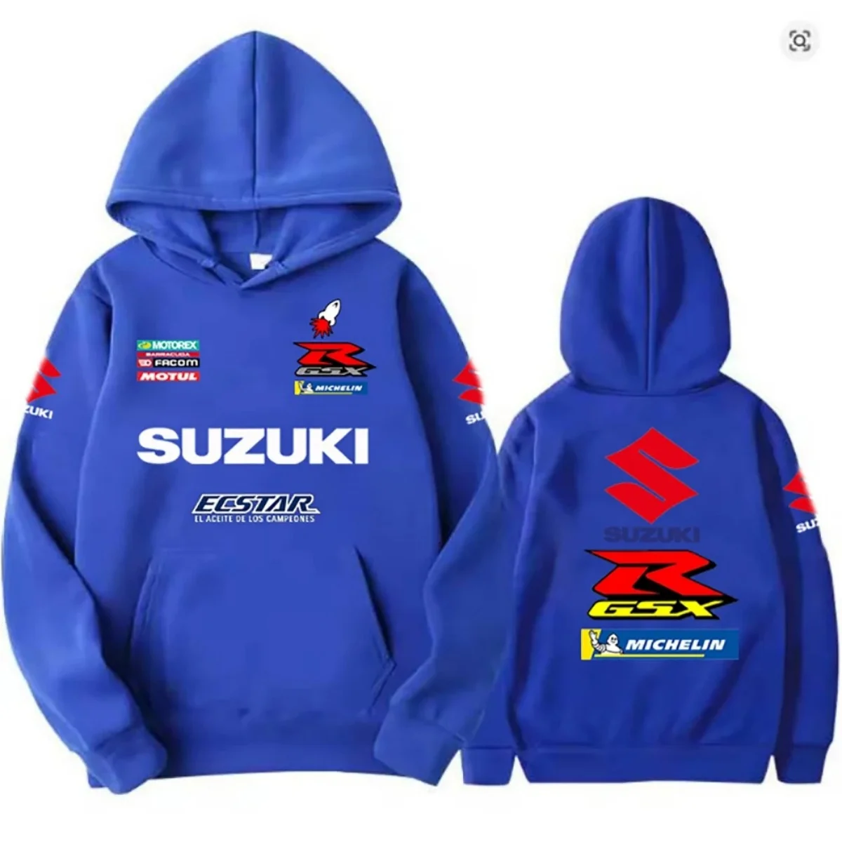Men's 2026 Suzuki Long-Sleeved Hooded Sweatshirt Fashionable Street Print Off-Road Motorcycle Riding Racing Outdoor Sports