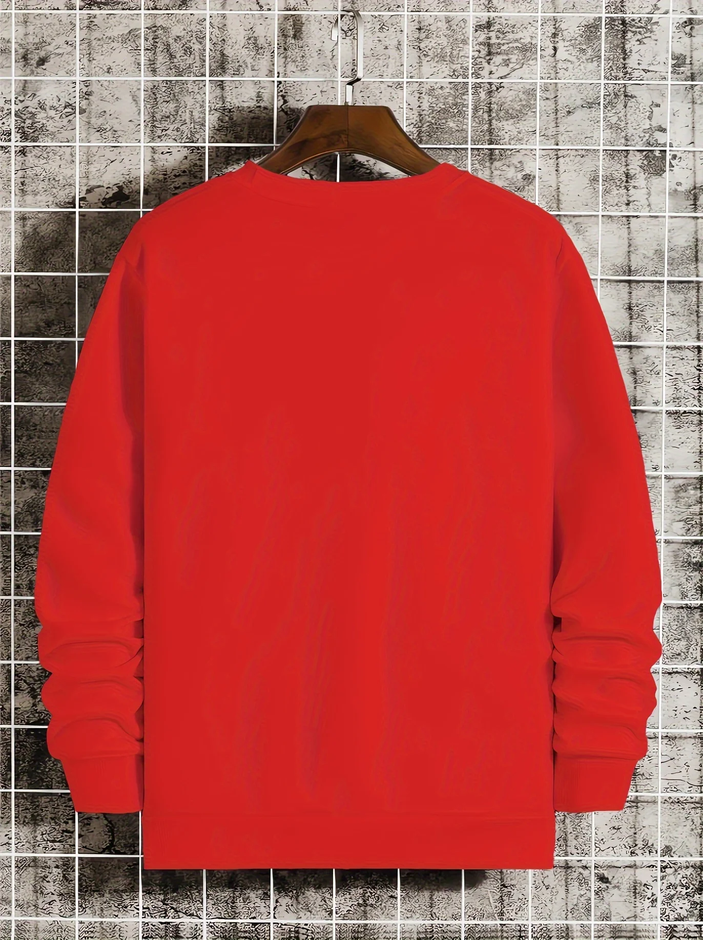 Men's Autumn and Winter Fashionable Casual Loose Paris Letter Graphic Printed Long-Sleeved Round Neck Sweatshirt